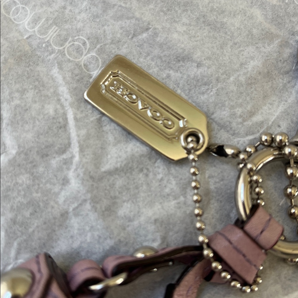 Coach Gold and Mauve Tassel Keychain - Picture 6 of 10